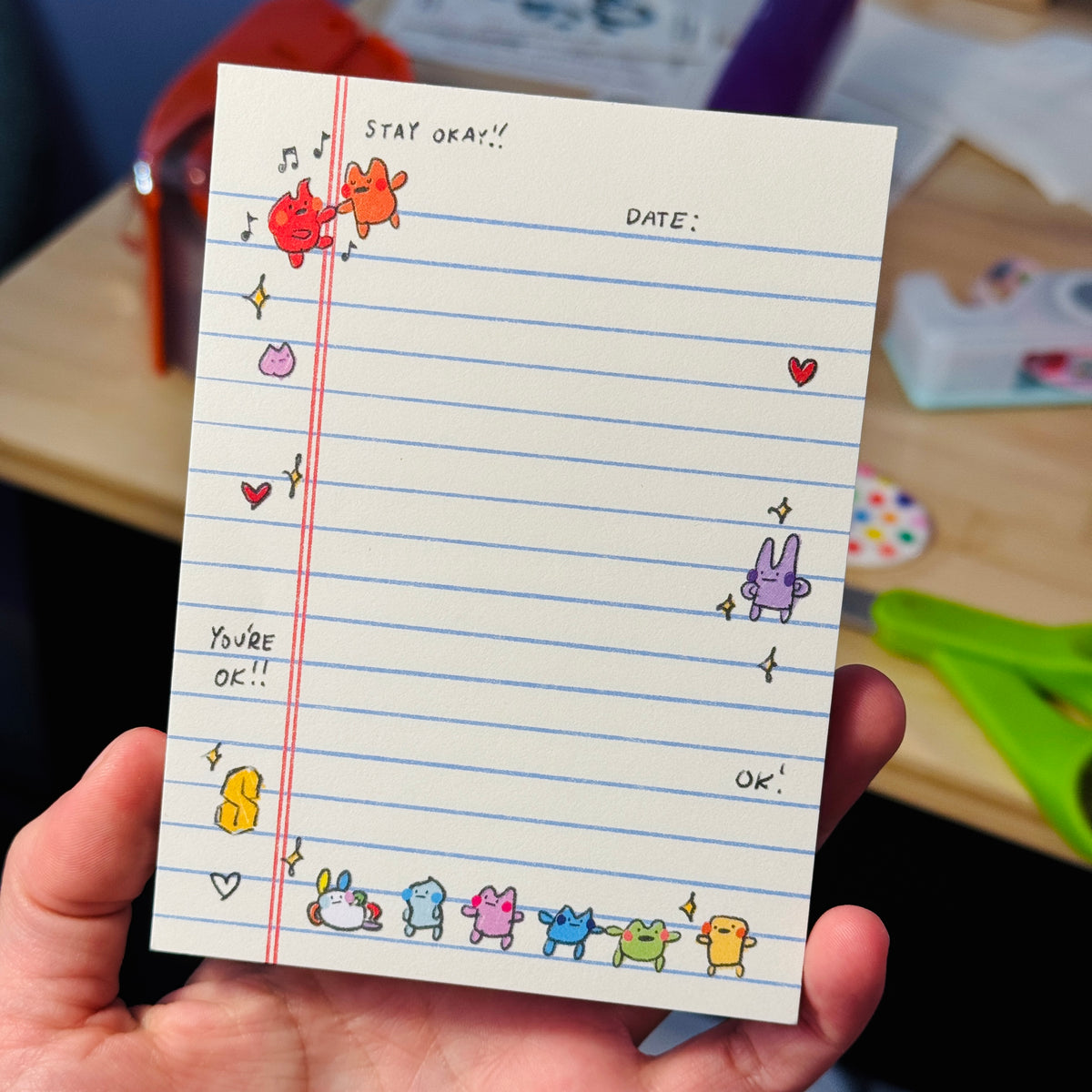 notebook paper memo pad !!!!!!!!! – Stay Okay Studio